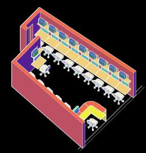 Cabina de internet 3d