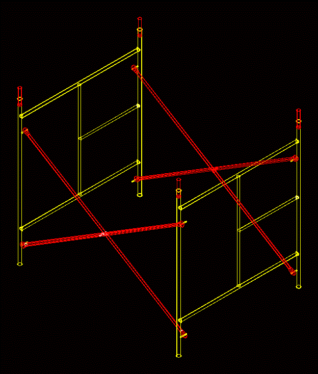 Cuerpo de andamio 3d