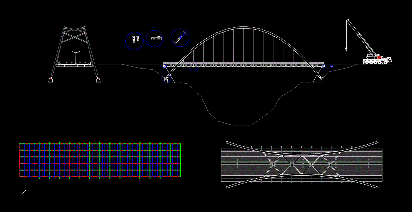 Brückenzeichnungen und Details