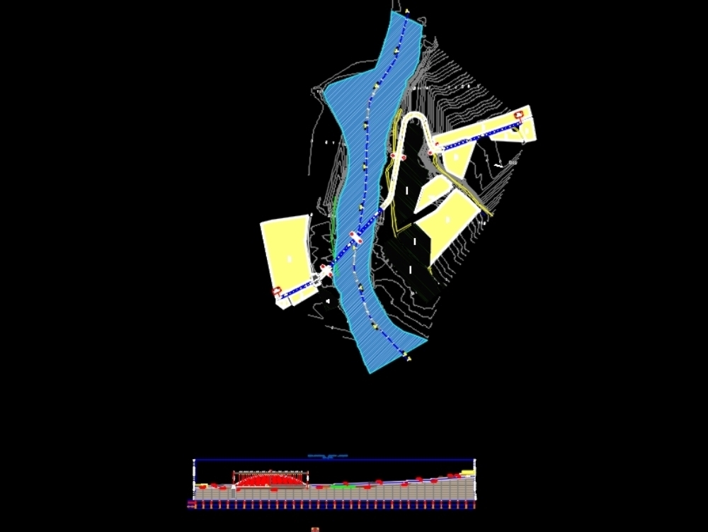 Cantuta-Brückenplan über den Mantaro-Fluss