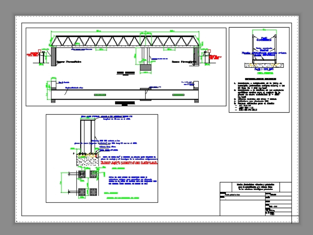 Design of bolted connections for steel pedestrian bridge