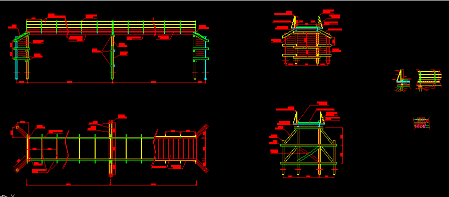 Pasarela peatonal de madera