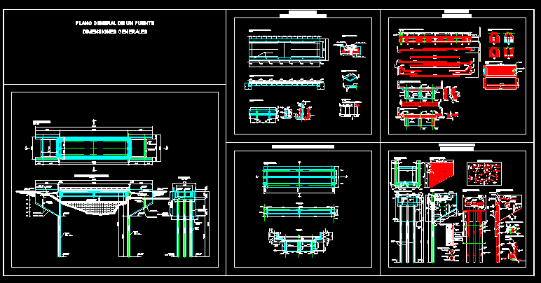 Plano general de un puente