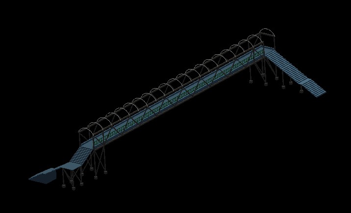 ponte pedonal 3d