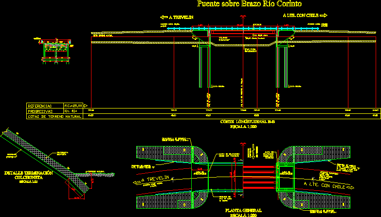 Puente sobre rio corino