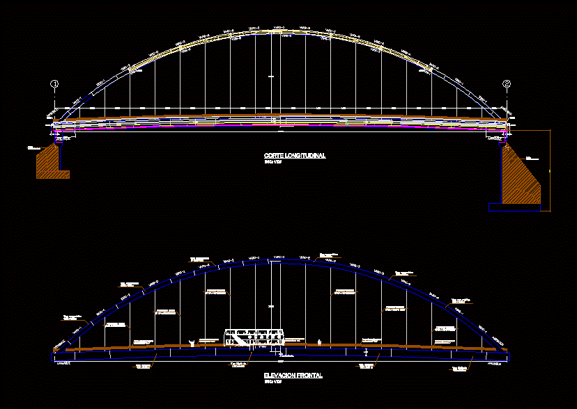 Puente metalico en arco