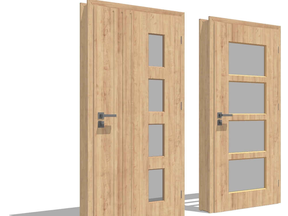 Porta di legno 3d pronta per il rendering