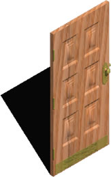 porta di legno 3d