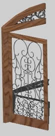 Doors with artistic ironwork