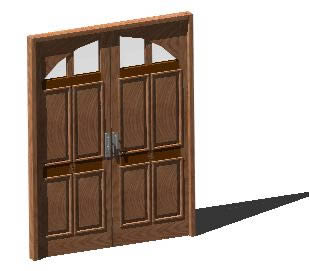 Double door 1.60 3d wood board