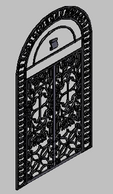 3d cancello in ferro battuto