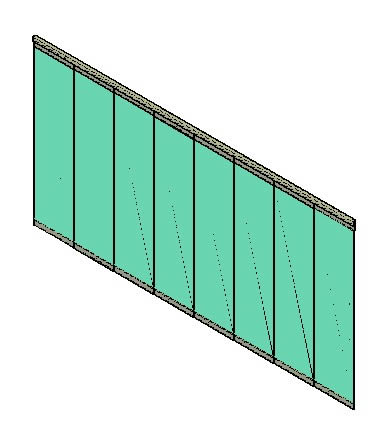 3D-Tür aus gehärtetem Glas