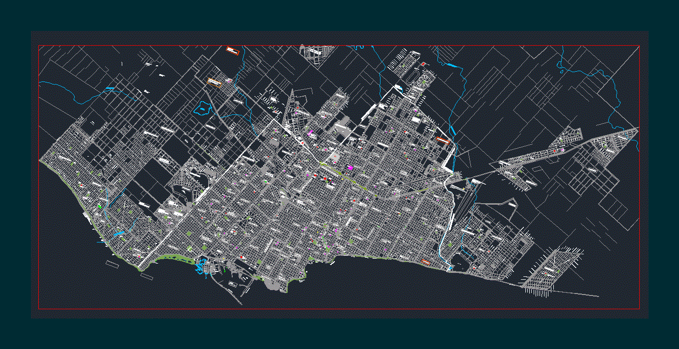 Mappa della città di Mar del Plata