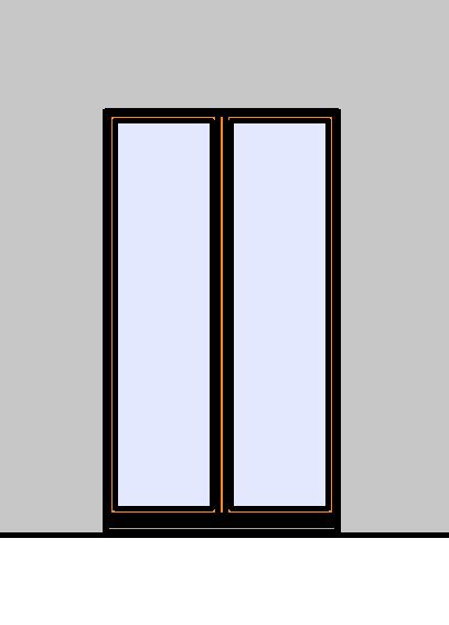 Porte fenêtre - largeur 1.20 m.