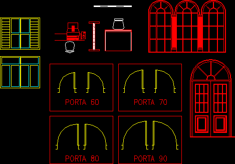 Bloques de puertas y ventanas