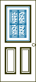 Puertas con vitrales - con visillo y tableros