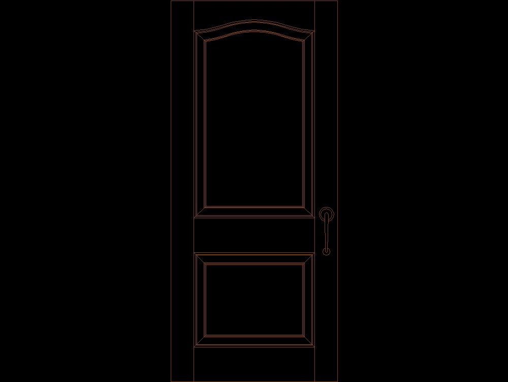 Puerta - 2 tableros y 1/4 punto interno