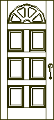 Puerta 6 tableros y 1/2 punto interno