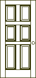 porta de 6 painéis