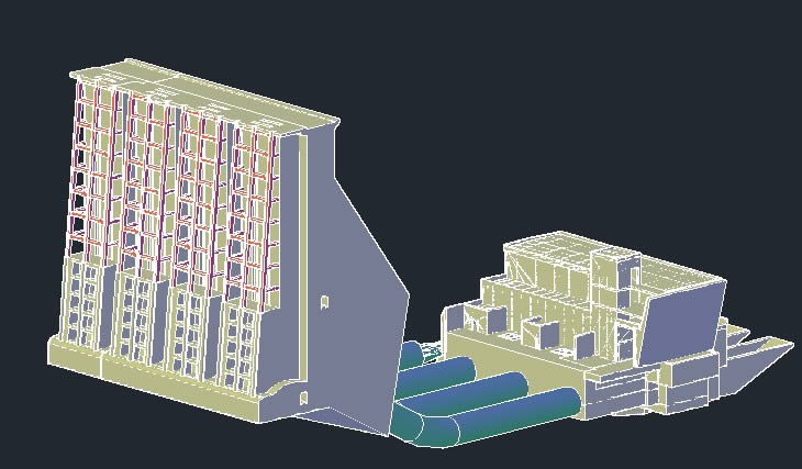 Toma para presa de usos multiples (riego y generacion)