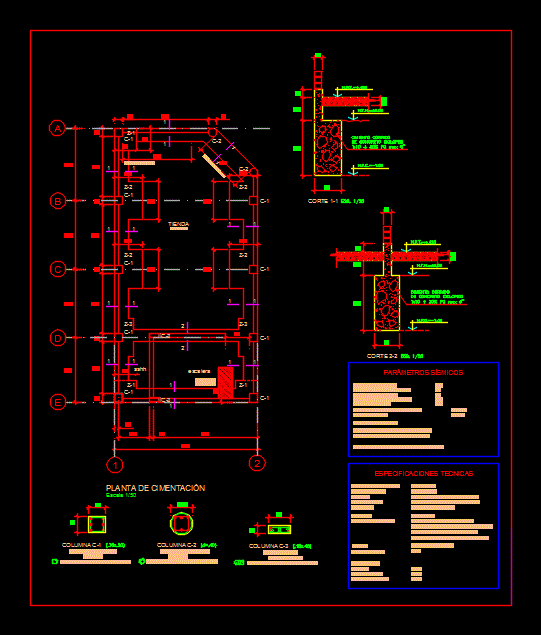 Plano de cimentacion