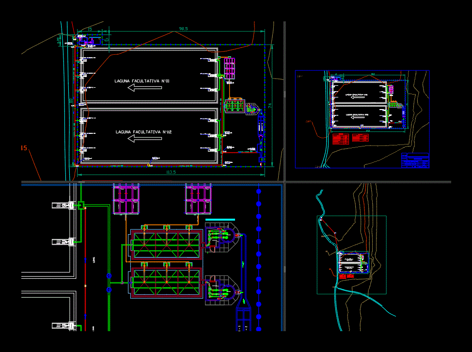 Plano topografico sistema de alcantarillado