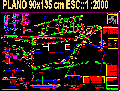 Plano ejecutivo red de alcantarillado sanitario