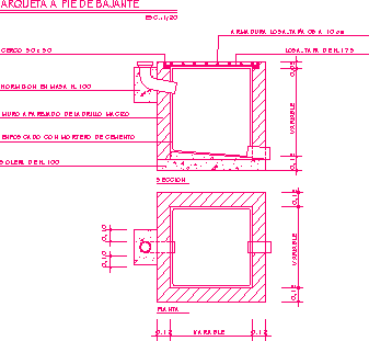 Arqueta a pie de bajante