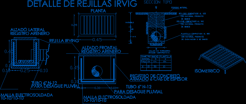 Rejilla irvig