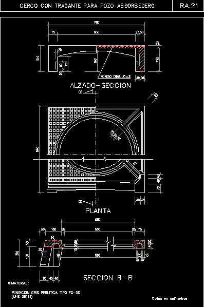 Diseno de Cerco con Tragante