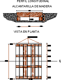 Planos de Alcantarilla de Madera