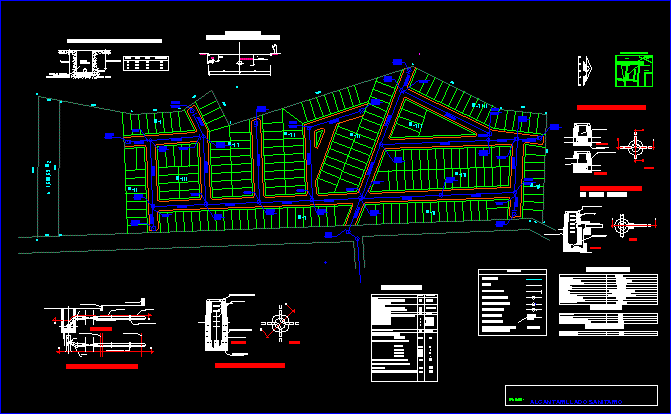 Plano de alcantarillado