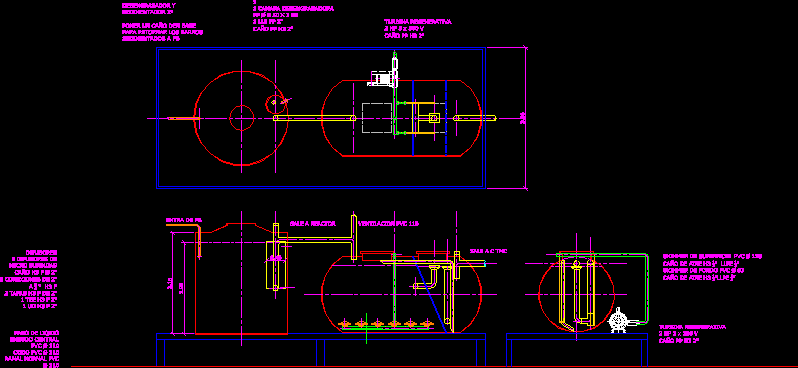 Planta de tratamientos de liquidos cloaca les 15 m3