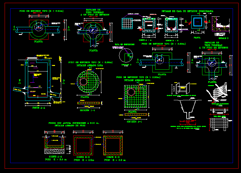 Detalles de pozos y sumideros