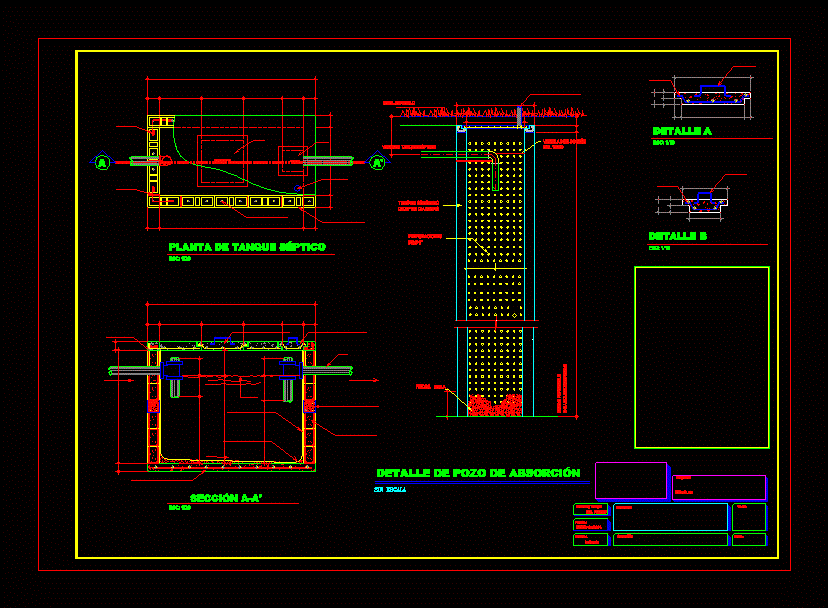 Tanque septico y pozo de absorcion mas detalles