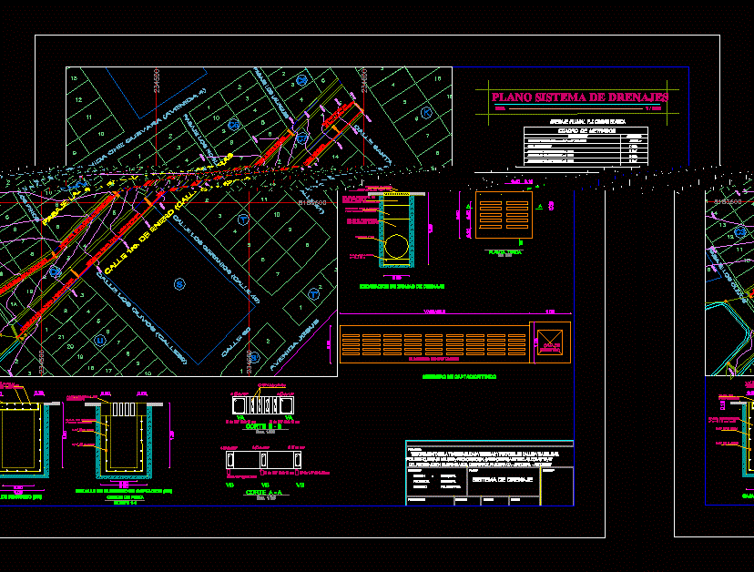 Plano de drenaje pluvial