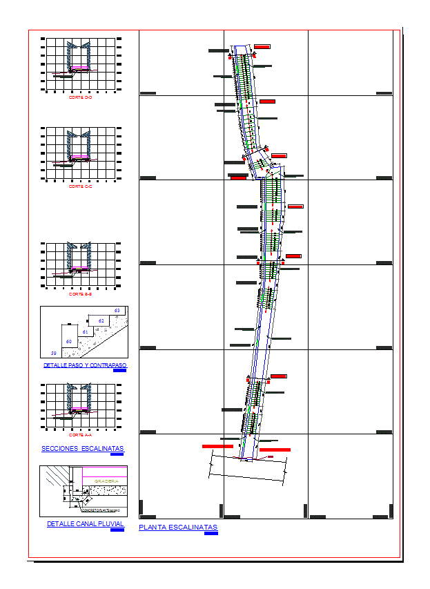 Plano de escalinatas