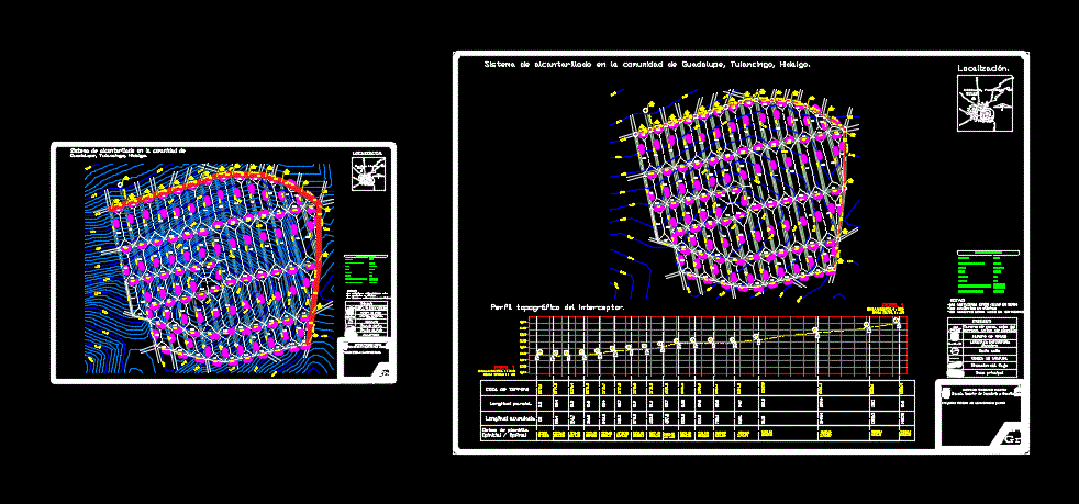 Plano de alcantarillado