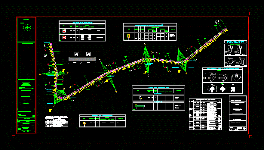 die Straßenmarkierung