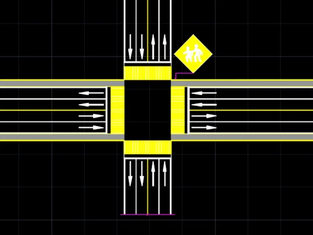 Road signs in autocad