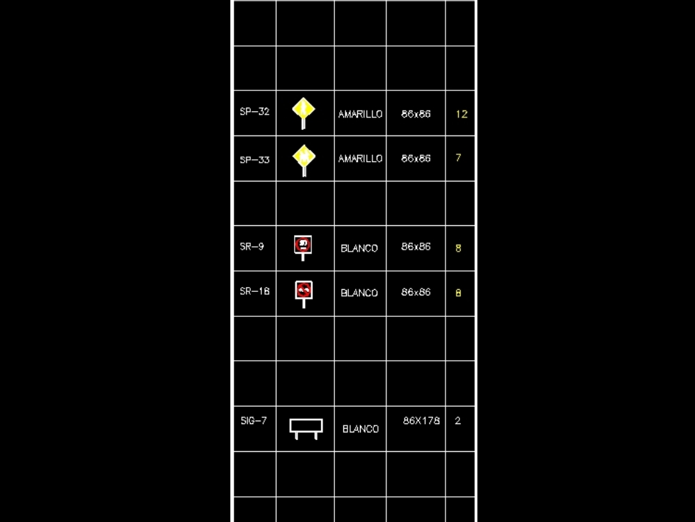 Vertical road marking sct