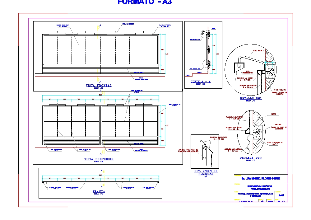 Advertising panel plan