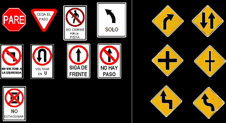 road signs peru