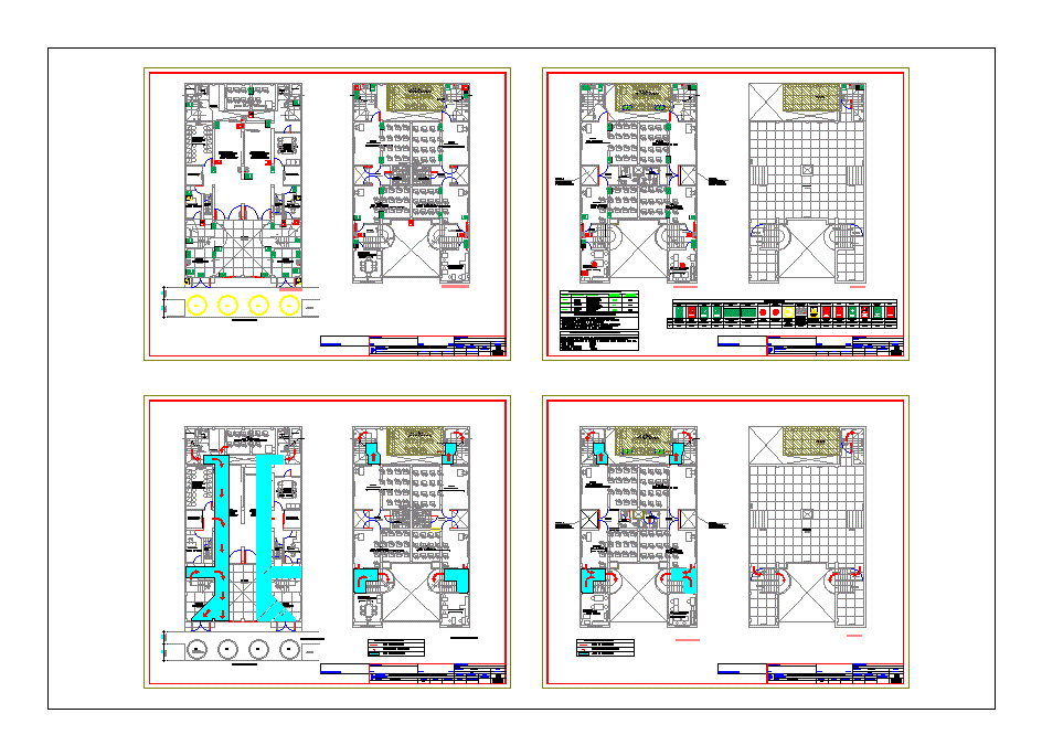 Planos de colegio con la senalizacion y evacuacion