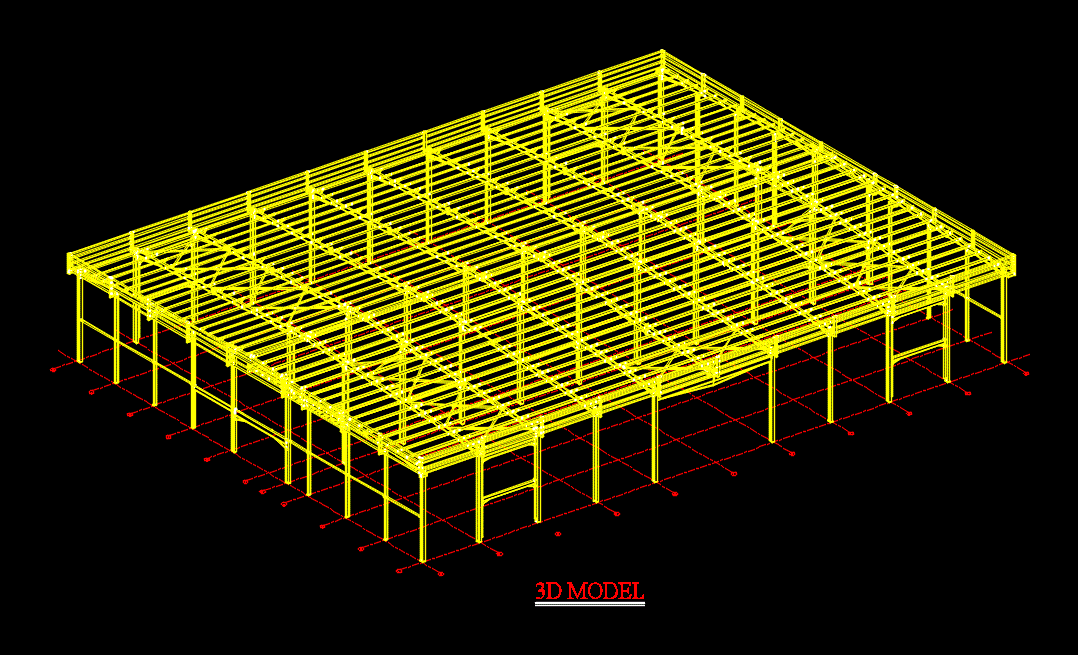 Isometric steelworks top view
