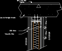 Sistemas constructivos metalcom - dettaglio dell'unione della lastra al soffitto