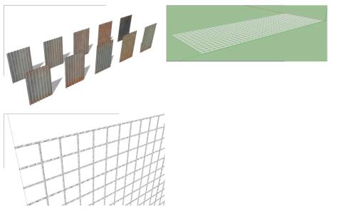 Electro-welded mesh and corrugated sheet