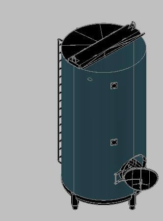 tanque de armazenamento de água 3d
