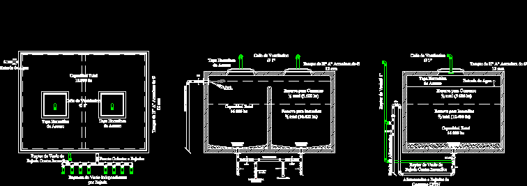 Detalhe do tanque de reserva