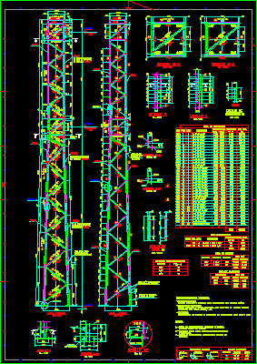 Design della colonna reticolare per la torre di comunicazione